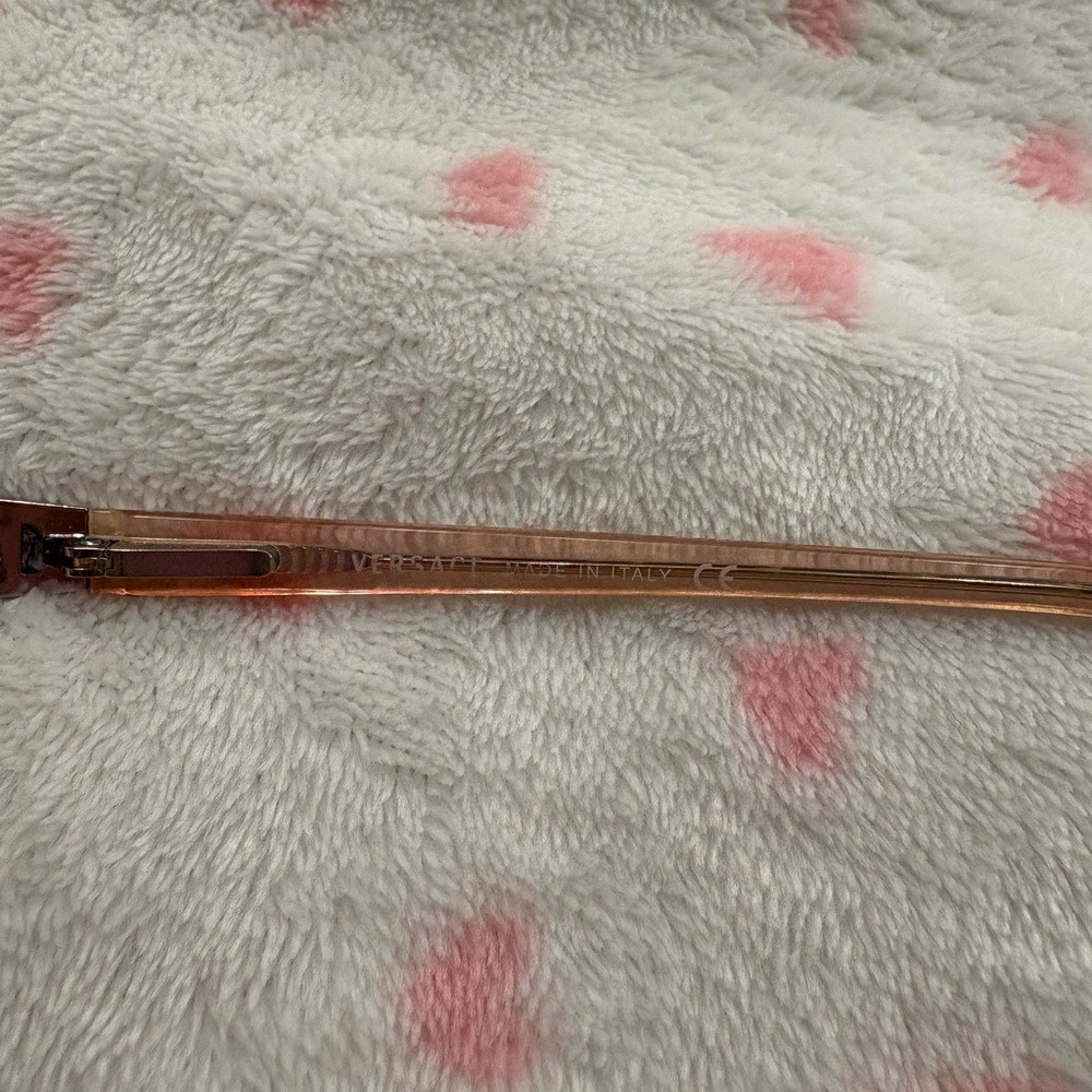 Vintage Versace Pink Rectangular Reading Glasses - image 2